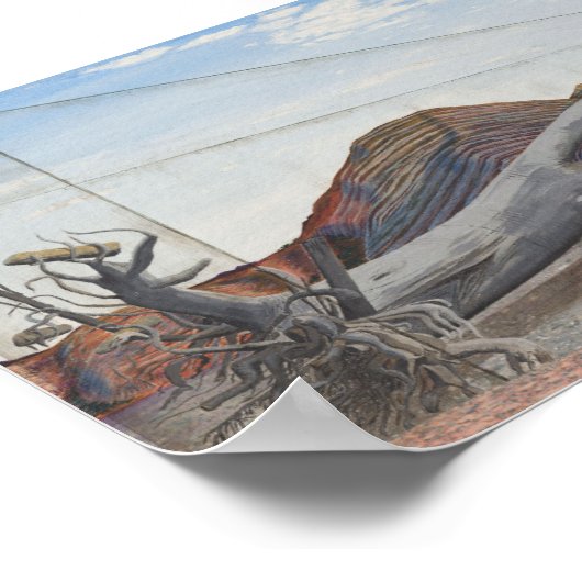 Futurescape redgum tree, environmental message ポスター (角)