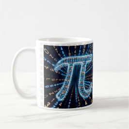 Futuristic π Mug – Pi Day March 14 Gift – Neon Mat コーヒーマグカップ