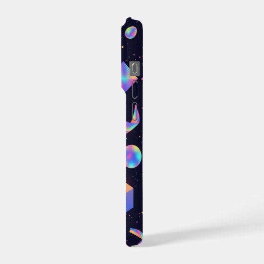Futuristic 3D Holographic Geometric Phone Case iPhoneケース (左側面)