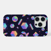 Futuristic 3D Holographic Geometric Phone Case iPhoneケース (裏面横)