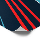 Futuristic Abstract Line Art ポスター (角)