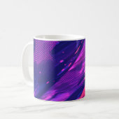 🎨 Futuristic Abstract Purple & Blue Pattern - Bol コーヒーマグカップ (正面左)
