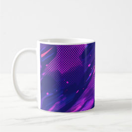 🎨 Futuristic Abstract Purple & Blue Pattern - Bol コーヒーマグカップ