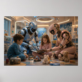 Futuristic AI Robot Caregiver  ポスター