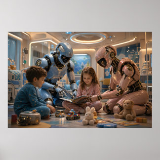 Futuristic AI Robot Caregiver  ポスター