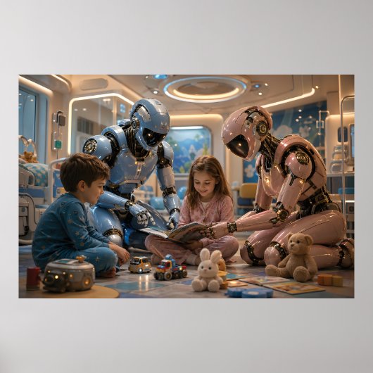 Futuristic AI Robot Caregiver  ポスター (正面)
