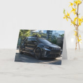 Futuristic AI Security Vehicle  カード (黄色い花)