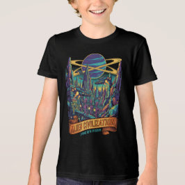 Futuristic Alien Civilization Cosmic Explore Kids' トライブレンドＴシャツ