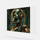 Futuristic Android Art Print | Retro Art Deco Cybe アクリルサイン (傾斜)