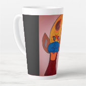 Futuristic Animal Art カフェラテマグ (左アングル)