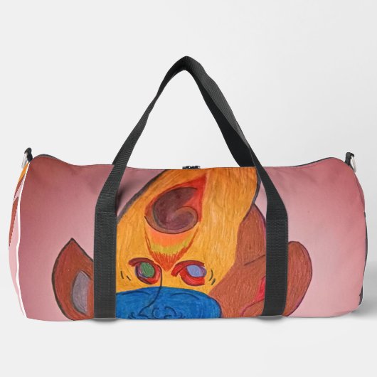 Futuristic Animal Art Large Duffel Bag ダッフルバッグ (正面)
