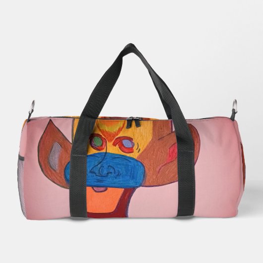 Futuristic Animal Art Small Duffel Bag ダッフルバッグ (裏面)