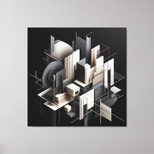 Futuristic Architectural Construct キャンバスプリント (正面)