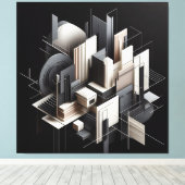 Futuristic Architectural Construct キャンバスプリント (インサイチュ (ウッドフロア))