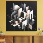 Futuristic Architectural Construct キャンバスプリント (インサイチュ (リビング))