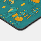 Futuristic Armored Beetle and Robot Companion  デスクマット (コーナー)