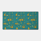 Futuristic Armored Beetle and Robot Companion  デスクマット (正面)