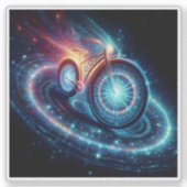 Futuristic Bike in Cosmic Space シール (正面)