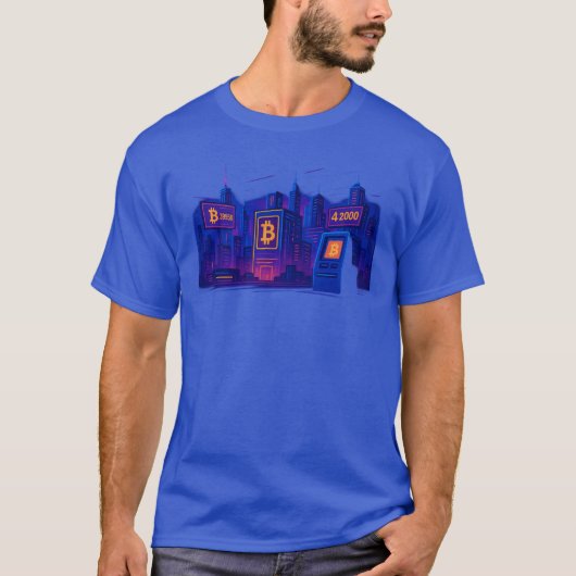 Futuristic Bitcoin City Tシャツ (正面)