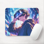Futuristic Boy With VR - Anime Mouse Pad マウスパッド (マウス)