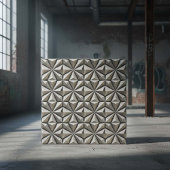 Futuristic Chrome Relief Silver #18 ID1227 タイル