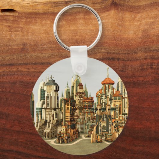 Futuristic City Sci-Fi キーホルダー (正面)