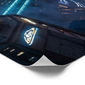 Futuristic City Sunset Wall Art ポスター (角)