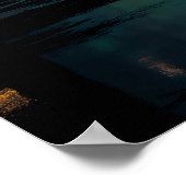 Futuristic City with Radiant Neon Portal ポスター (角)