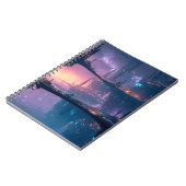 Futuristic Cityscape at Dusk ノートブック (左側)