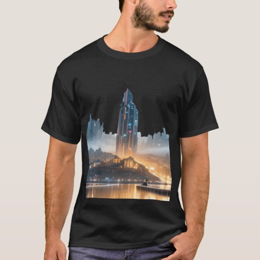 Futuristic Cityscape Tシャツ (正面)
