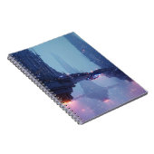 Futuristic Cityscape with Hovering Structures ノートブック (右側)