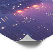 Futuristic Cityscape with Hovering Structures ポスター (角)