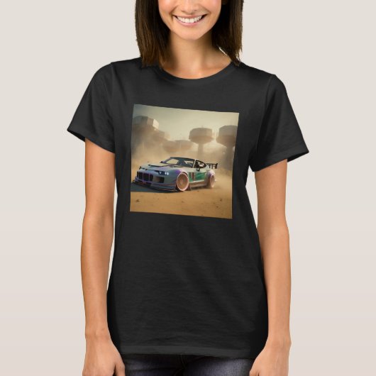 Futuristic Classic Sports Car Race Racing Alien Pl Tシャツ (正面)