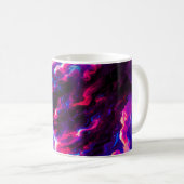 Futuristic Cosmic Neon Leopard  コーヒーマグカップ (正面右)