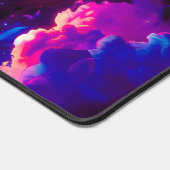 Futuristic Cosmic Neon Leopard  デスクマット (コーナー)