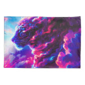 Futuristic Cosmic Neon Leopard  枕カバー (裏面)