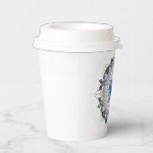 Futuristic Crystal Mandala – Geometric Tech Art 紙コップ (右)