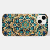 Futuristic Cyber Grid Phone Case - 3D Glowing Cube Case-Mate iPhoneケース (裏面 (横))