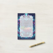 Futuristic Cyberpunk Robot Neon Food Ramen ポストイット (デスク上)