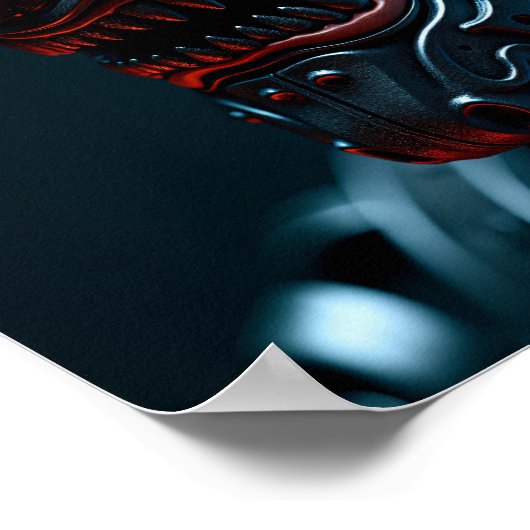 Futuristic Cyberpunk Samurai Warrior - Sci-Fi Mech ポスター (角)