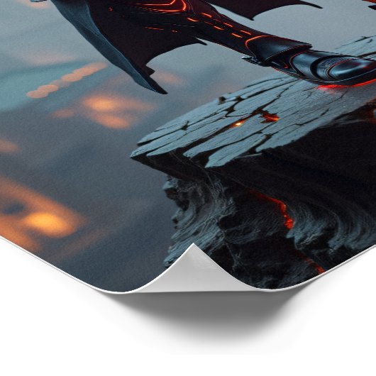 Futuristic Cyberpunk Samurai Warrior - Sci-Fi Mech ポスター (角)