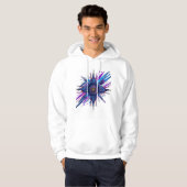 Futuristic Cyberpunk Sci-Fi Graphic Hoodie - Moder パーカ (正面フル)