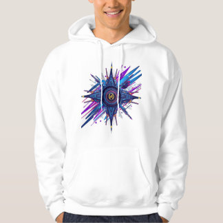 Futuristic Cyberpunk Sci-Fi Graphic Hoodie - Moder パーカ