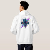 Futuristic Cyberpunk Sci-Fi Graphic Hoodie - Moder パーカ (裏面フル)