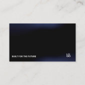 Futuristic Dark Tech Startup Business Card 名刺 (正面)