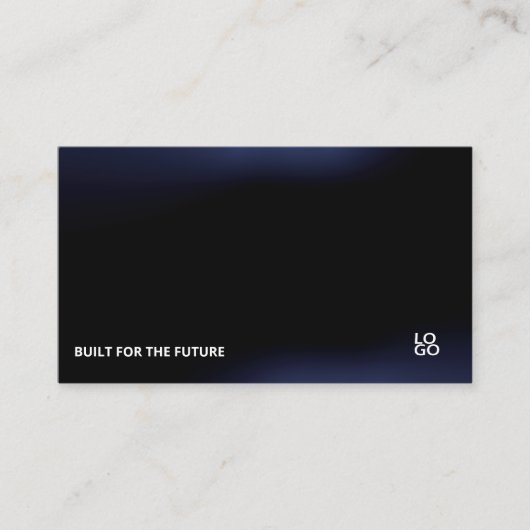 Futuristic Dark Tech Startup Business Card 名刺 (正面)