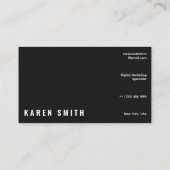 Futuristic Dark Tech Startup Business Card 名刺 (裏面)