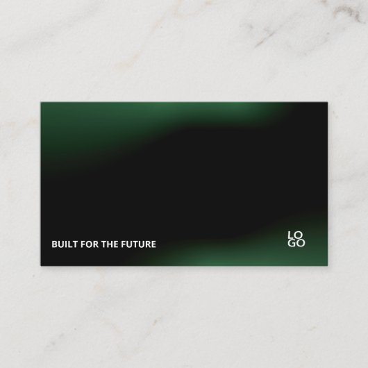 Futuristic Dark Tech Startup Business Card 名刺 (正面)