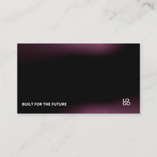 Futuristic Dark Tech Startup Business Card 名刺 (正面)