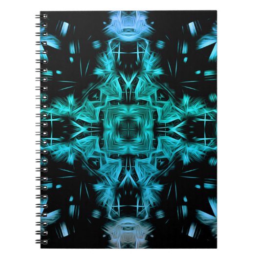 Futuristic Electric Plasma Fractal Design ノートブック (正面)